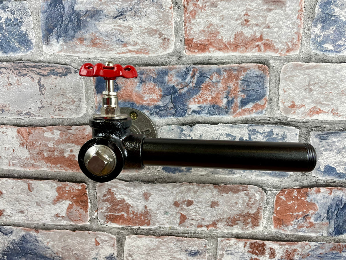 Industrial Style Pipework Toilet Roll Holder With Decorative Valve

Made to order By Splintered Furniture