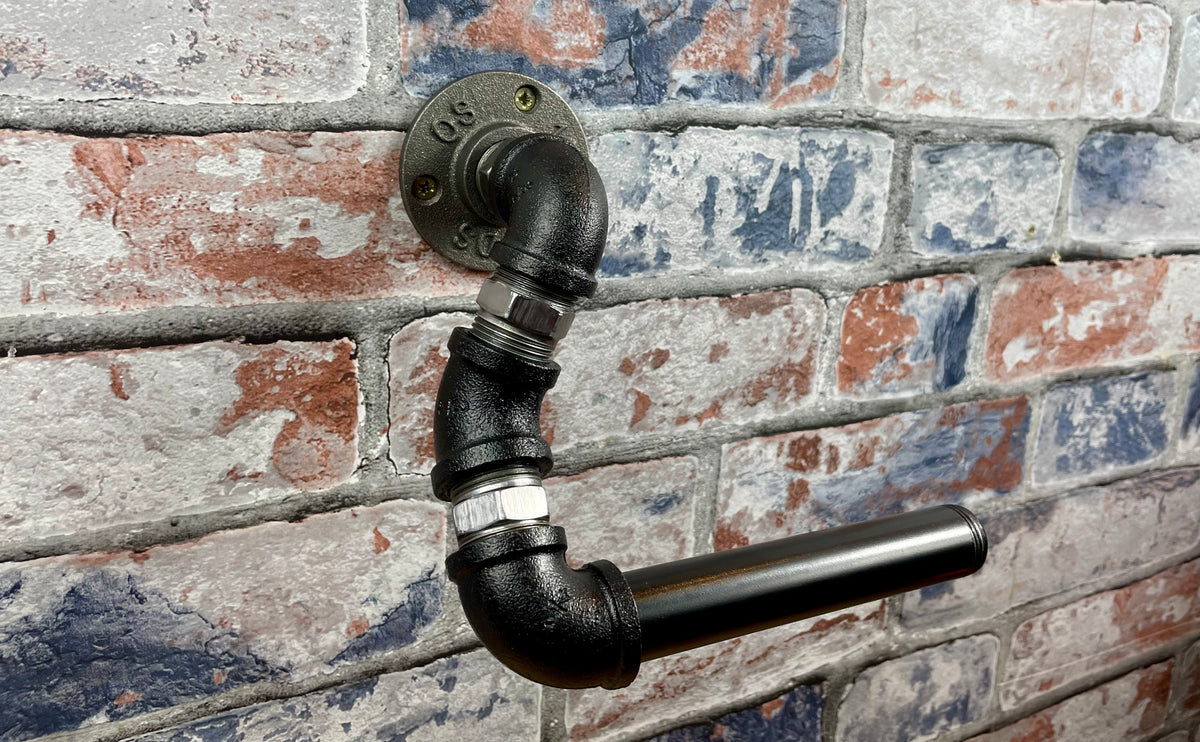 Industrial Style Pipework Angled Toilet Roll Holder With Decorative Valve

Made to order industrial style metal pipework toilet roll holder in a choice of colours. Free delivery by Splintered
