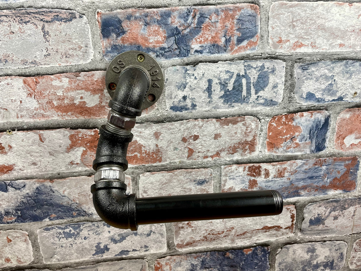 Industrial Style Pipework Angled Toilet Roll Holder With Decorative Valve

Made to order industrial style metal pipework toilet roll holder in a choice of colours. Free delivery by Splintered