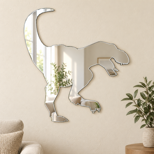 T-Rex Mirror

This fun and unique T-Rex mirror makes a great addition to any children's bedroom, playroom or play area.