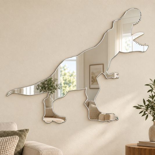 T-Rex Mirror

This fun and unique T-Rex mirror makes a great addition to any children's bedroom, playroom or play area.